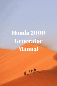 Honda 2000 generator