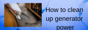 How to clean up generator power