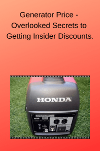 Generator Price - Overlooked Secrets to Getting
