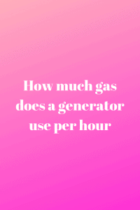 How much gas does a generator use per hour