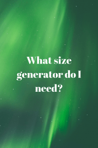 What size generator do I need