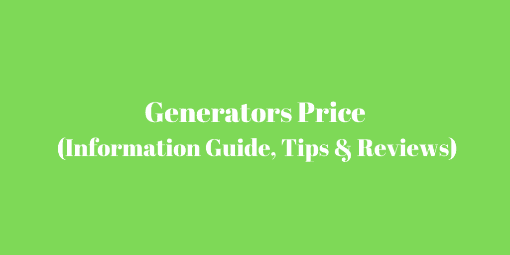 Generator Prices