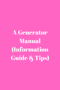 A Generator Manual