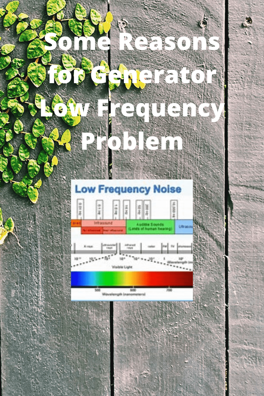 Some Reasons for Generator LowFrequency Problem Generators Zone