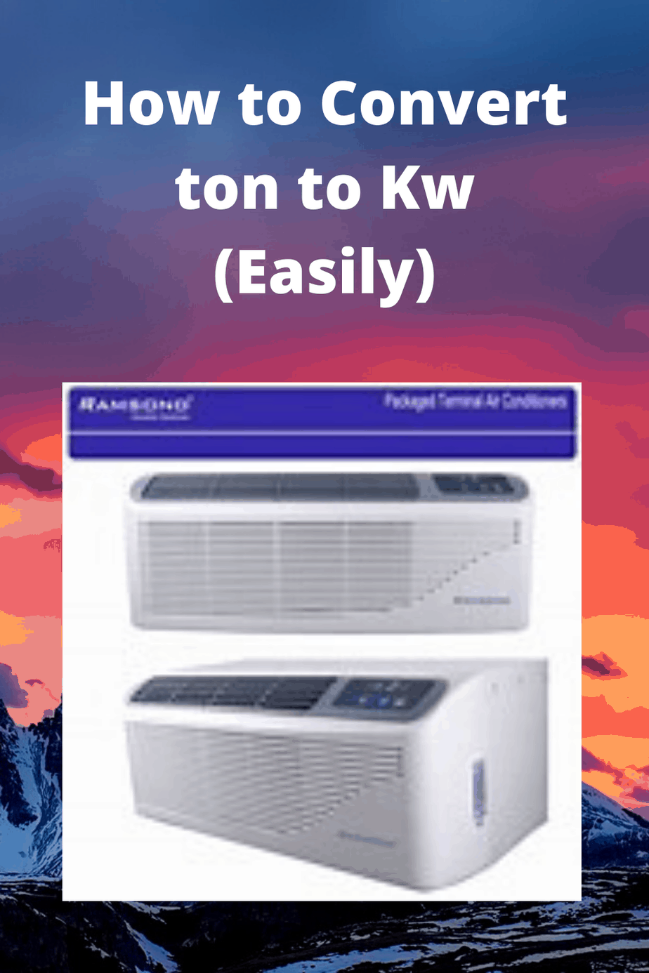 How to Convert ton to Kw - Generators Zone