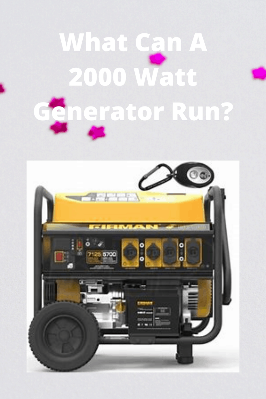 What Can A 2000 Watt Generator Run? Generators Zone