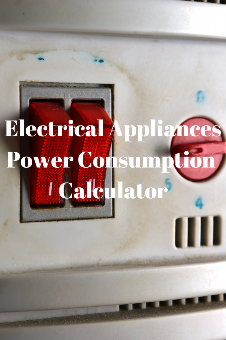 Electrical Appliances Power Consumption Calculator Generators Zone