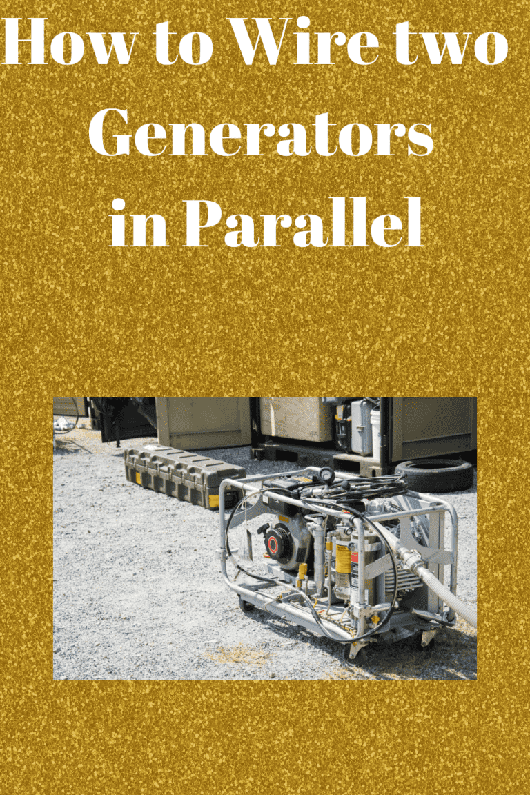 How to Wire two Generators in Parallel Generators Zone